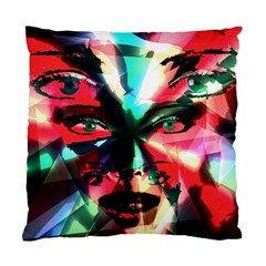 Abstract Girl Standard Cushion Case (two Sides) by Valentinaart