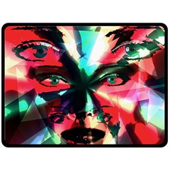 Abstract girl Fleece Blanket (Large) 