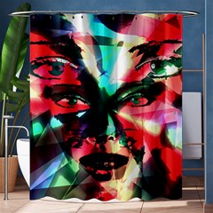 Abstract girl Shower Curtain 60  x 72  (Medium) 