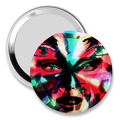 Abstract girl 3  Handbag Mirrors