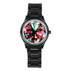 Abstract girl Stainless Steel Round Watch