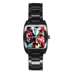 Abstract girl Stainless Steel Barrel Watch