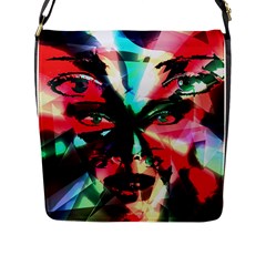 Abstract girl Flap Messenger Bag (L) 