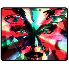 Abstract girl Double Sided Fleece Blanket (Medium) 