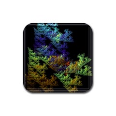 Fractal Forest Rubber Square Coaster (4 Pack)  by Simbadda