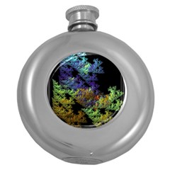 Fractal Forest Round Hip Flask (5 Oz) by Simbadda