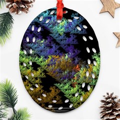 Fractal Forest Oval Filigree Ornament (two Sides) by Simbadda