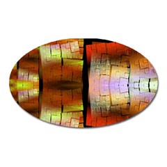 Fractal Tiles Oval Magnet