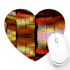 Fractal Tiles Heart Mousepads