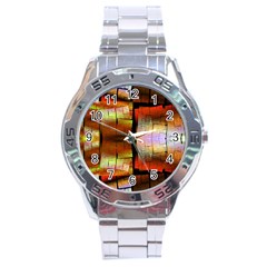 Fractal Tiles Stainless Steel Analogue Watch