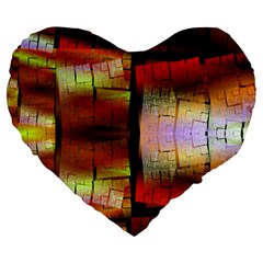 Fractal Tiles Large 19  Premium Heart Shape Cushions