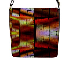 Fractal Tiles Flap Messenger Bag (l)  by Simbadda