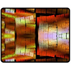 Fractal Tiles Double Sided Fleece Blanket (Medium) 