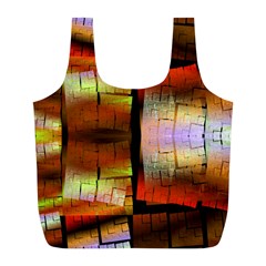 Fractal Tiles Full Print Recycle Bags (L) 