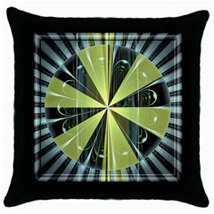 Fractal Ball Throw Pillow Case (black)