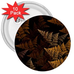 Fractal Fern 3  Buttons (10 Pack)  by Simbadda