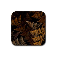 Fractal Fern Rubber Coaster (square)  by Simbadda