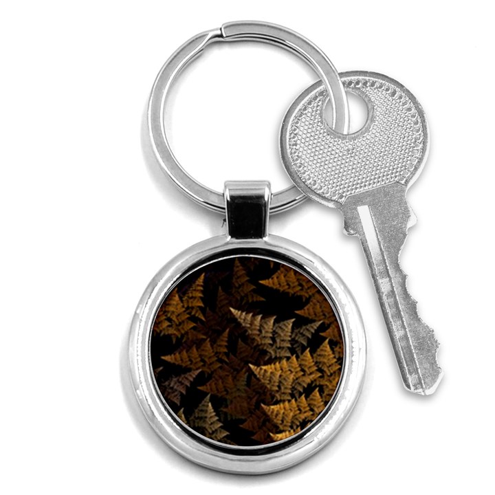 Fractal Fern Key Chains (Round) 