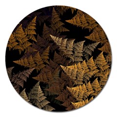 Fractal Fern Magnet 5  (Round)