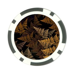 Fractal Fern Poker Chip Card Guard