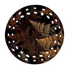 Fractal Fern Round Filigree Ornament (two Sides) by Simbadda