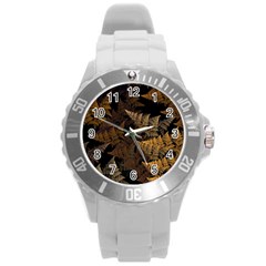 Fractal Fern Round Plastic Sport Watch (L)