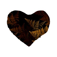 Fractal Fern Standard 16  Premium Heart Shape Cushions