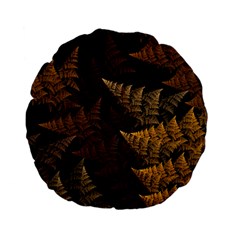 Fractal Fern Standard 15  Premium Flano Round Cushions by Simbadda