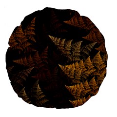 Fractal Fern Large 18  Premium Flano Round Cushions