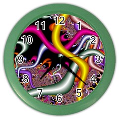 Fractal Roots Color Wall Clocks by Simbadda