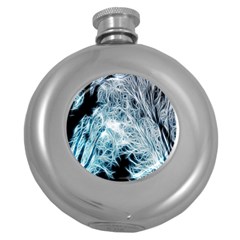 Fractal Forest Round Hip Flask (5 Oz) by Simbadda