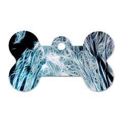 Fractal Forest Dog Tag Bone (one Side) by Simbadda