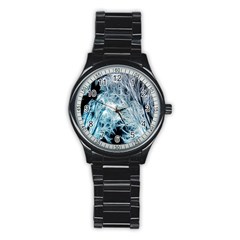 Fractal Forest Stainless Steel Round Watch by Simbadda