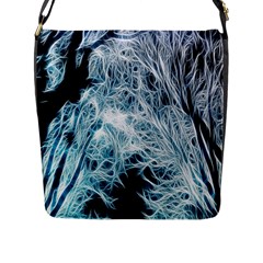 Fractal Forest Flap Messenger Bag (l)  by Simbadda