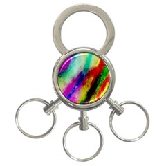 Abstract Colorful Paint Splats 3-ring Key Chains by Simbadda