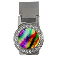 Abstract Colorful Paint Splats Money Clips (cz)  by Simbadda