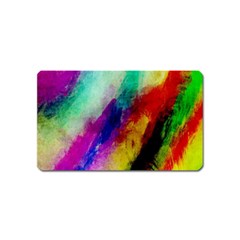 Abstract Colorful Paint Splats Magnet (name Card) by Simbadda