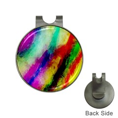 Abstract Colorful Paint Splats Hat Clips With Golf Markers by Simbadda