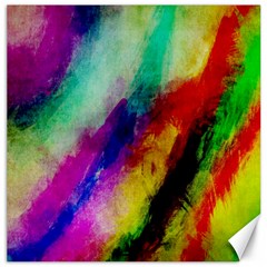 Abstract Colorful Paint Splats Canvas 16  X 16   by Simbadda