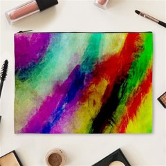 Abstract Colorful Paint Splats Cosmetic Bag (xl) by Simbadda