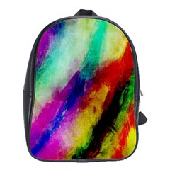 Abstract Colorful Paint Splats School Bags(large)  by Simbadda