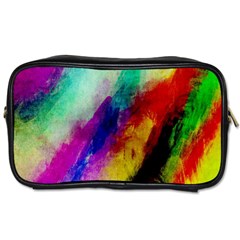 Abstract Colorful Paint Splats Toiletries Bags by Simbadda