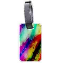 Abstract Colorful Paint Splats Luggage Tags (two Sides) by Simbadda