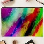 Abstract Colorful Paint Splats Cosmetic Bag (XXXL)  Front