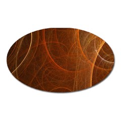 Fractal Color Lines Oval Magnet by Simbadda