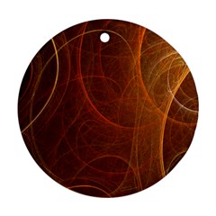 Fractal Color Lines Round Ornament (two Sides) by Simbadda