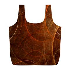 Fractal Color Lines Full Print Recycle Bags (l)  by Simbadda