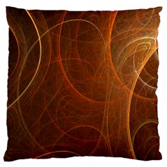 Fractal Color Lines Large Flano Cushion Case (one Side) by Simbadda