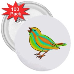 Bird 3  Buttons (100 Pack)  by Valentinaart