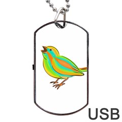 Bird Dog Tag Usb Flash (one Side) by Valentinaart